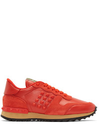 rote niedrige Sneakers von Valentino