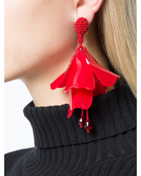 rote Ohrringe von Oscar de la Renta