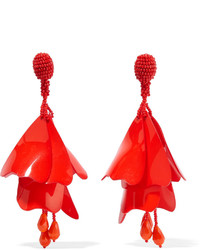 rote Ohrringe von Oscar de la Renta