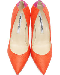 rote Pumps mit Schlangenmuster von Brian Atwood