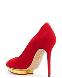 rote Pumps von Charlotte Olympia