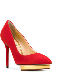 rote Pumps von Charlotte Olympia