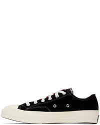 rote Samt niedrige Sneakers von Converse