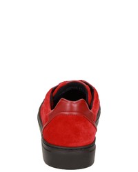 rote Samt niedrige Sneakers von Sioux