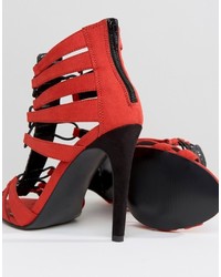 rote Sandalen von Little Mistress