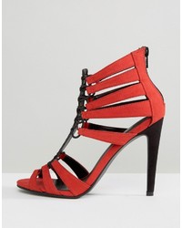 rote Sandalen von Little Mistress