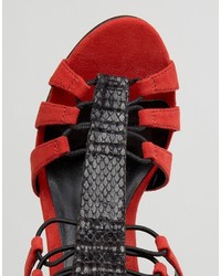 rote Sandalen von Little Mistress