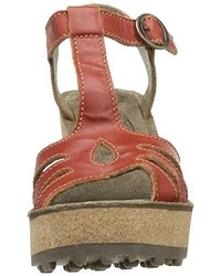 rote Sandalen von Fly London