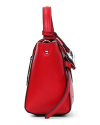 rote Satchel-Tasche aus Leder von EMILY & NOAH