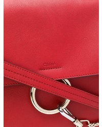 rote Satchel-Tasche aus Leder von Chloé