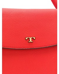 rote Satchel-Tasche aus Leder von Tory Burch