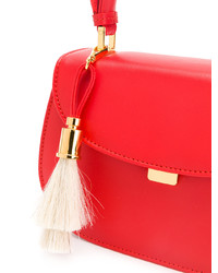 rote Satchel-Tasche aus Leder von Âme Moi
