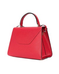 rote Satchel-Tasche aus Leder von Valextra