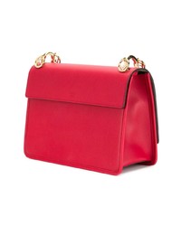 rote Satchel-Tasche aus Leder von Fendi