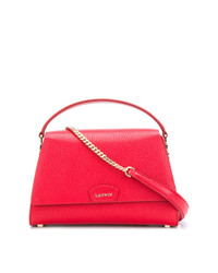 rote Satchel-Tasche aus Leder von Lanvin