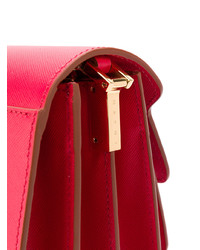 rote Satchel-Tasche aus Leder von Marni