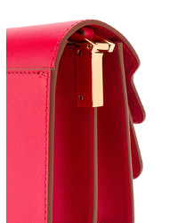 rote Satchel-Tasche aus Leder von Marni