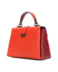 rote Satchel-Tasche aus Leder von Bottega Veneta