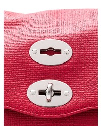 rote Satchel-Tasche aus Leder von Zanellato