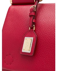 rote Satchel-Tasche aus Leder von Dolce & Gabbana