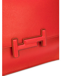 rote Satchel-Tasche aus Leder von Tod's