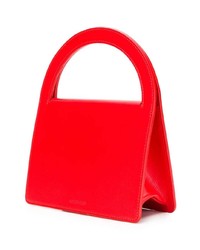 rote Satchel-Tasche aus Leder von Building Block