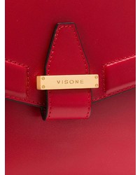 rote Satchel-Tasche aus Leder von Visone