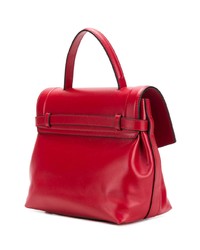 rote Satchel-Tasche aus Leder von Visone