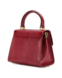 rote Satchel-Tasche aus Leder von Dolce & Gabbana