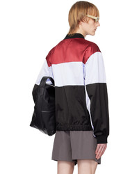 rote Satin Bomberjacke von Dries Van Noten