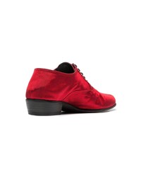 rote Satin Oxford Schuhe von Haider Ackermann