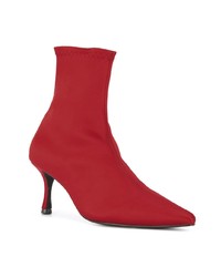 rote Satin Stiefeletten von Senso