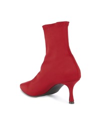 rote Satin Stiefeletten von Senso