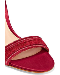 rote Satinsandalen von Gianvito Rossi