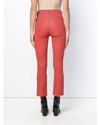 rote Schlaghose aus Leder von rag & bone/JEAN