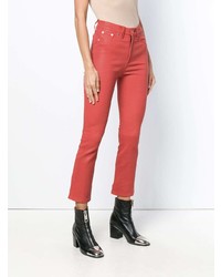 rote Schlaghose aus Leder von rag & bone/JEAN