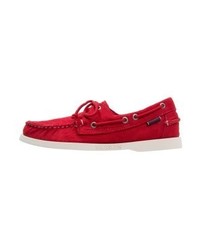 rote Segeltuch Bootsschuhe von Sebago