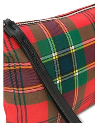 rote Segeltuch Clutch Handtasche mit Schottenmuster von Alexander McQueen