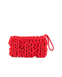 rote Segeltuch Clutch von Alienina