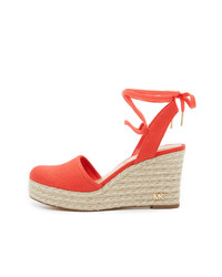 rote Segeltuch Espadrilles von MICHAEL Michael Kors