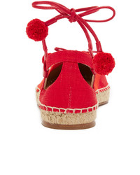 rote Segeltuch Espadrilles von Aquazzura