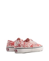 rote Segeltuch niedrige Sneakers mit Blumenmuster von Vans