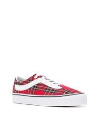 rote Segeltuch niedrige Sneakers mit Schottenmuster von Vans