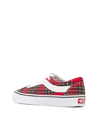 rote Segeltuch niedrige Sneakers mit Schottenmuster von Vans