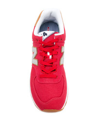 rote Segeltuch niedrige Sneakers von New Balance