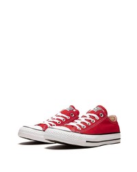 rote Segeltuch niedrige Sneakers von Converse