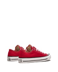 rote Segeltuch niedrige Sneakers von Converse
