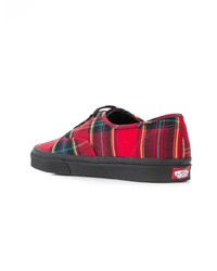 rote Segeltuch niedrige Sneakers von Vans