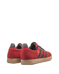 rote Segeltuch niedrige Sneakers von adidas