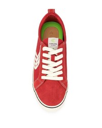 rote Segeltuch niedrige Sneakers von Cariuma